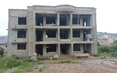 Construction of 1-bedroom and 2-bedroom 3-storey building apartment at Kwabenya, Accra